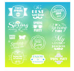 春季派对主题装饰图标集