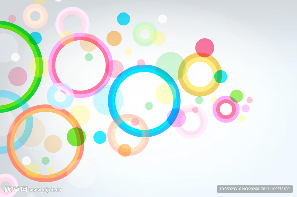 多彩圆环背景图