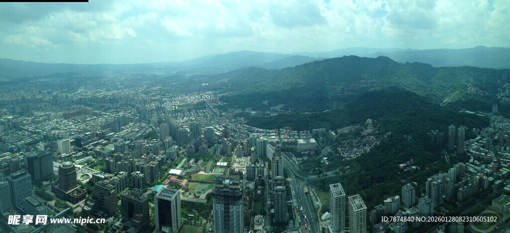 城市高空俯瞰景观