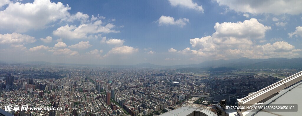 城市高空全景俯瞰美景
