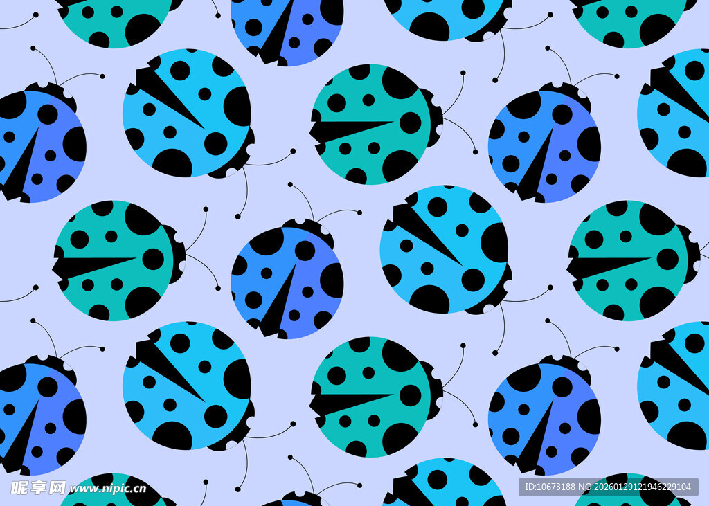 瓢虫图案背景纹理
