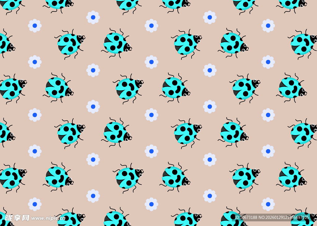 瓢虫圆点图案背景纹理