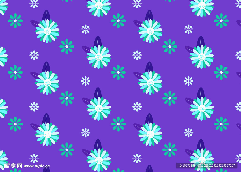 紫色底雪花蜡烛图案背景
