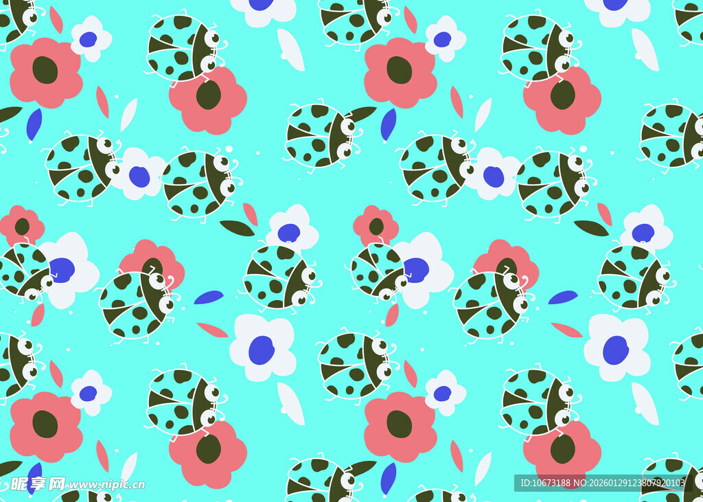 清新花卉图案背景