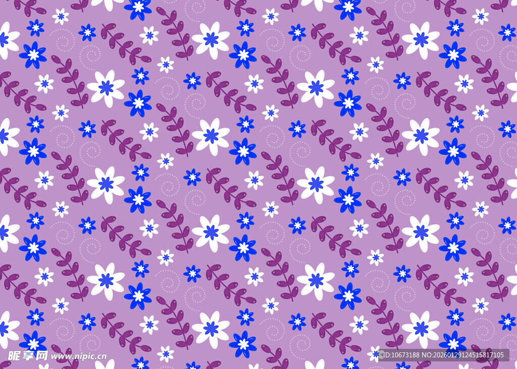 紫色花卉图案背景纹理