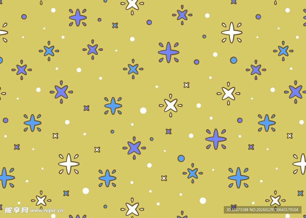 黄色底星星图案背景