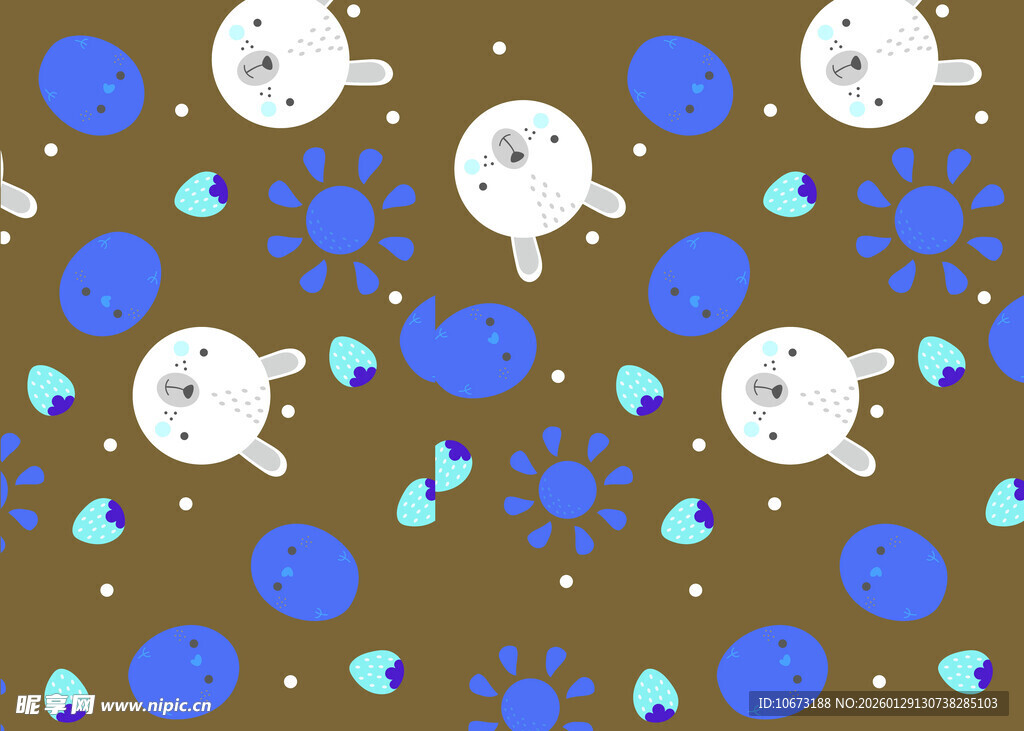 卡通幽灵与圆点图案背景