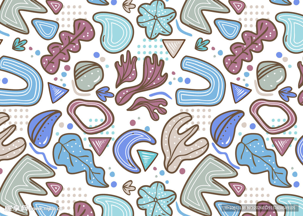 多彩几何图案无缝背景