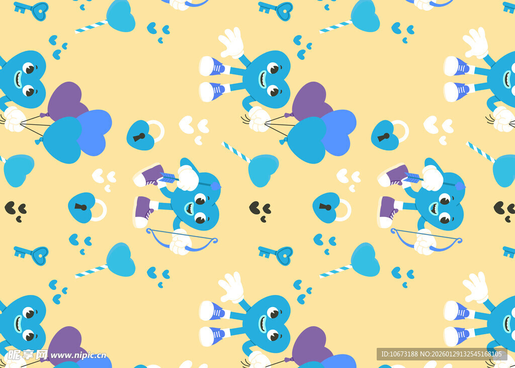 卡通风格多彩图案背景