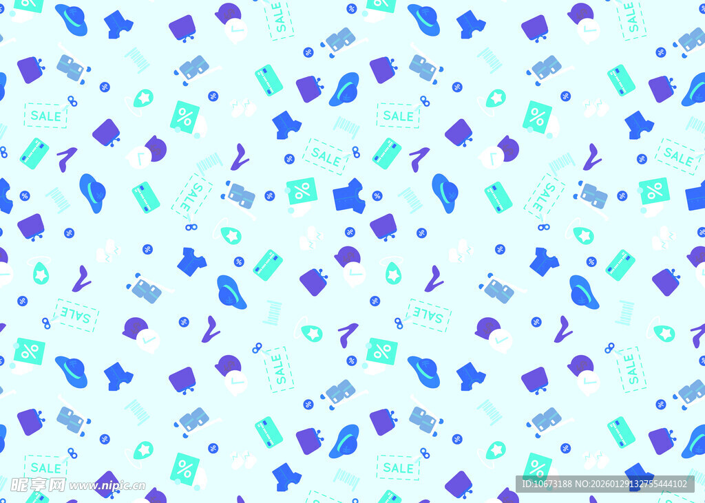 蓝绿几何图案背景纹理