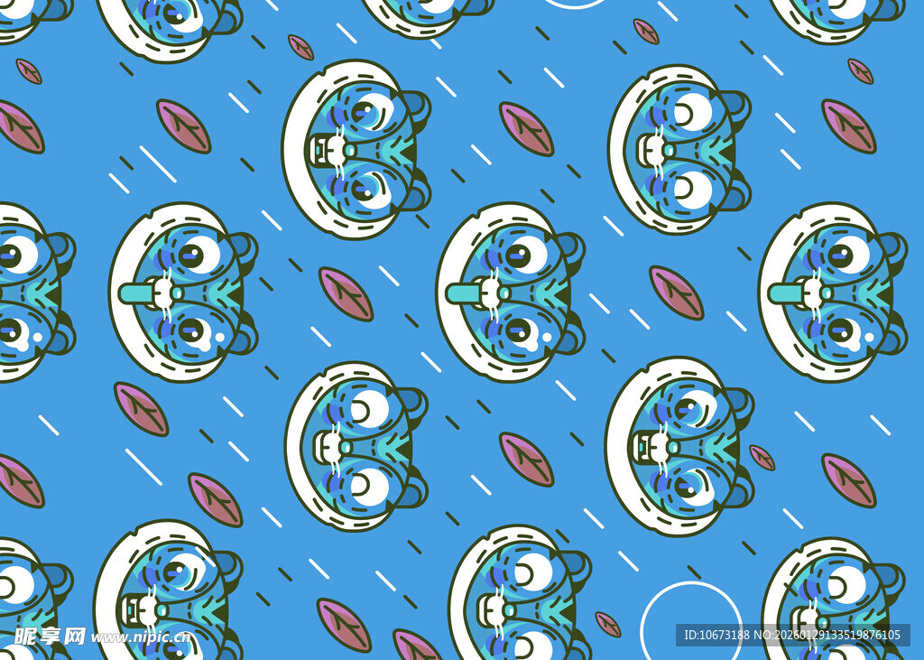 海洋主题卡通图案背景