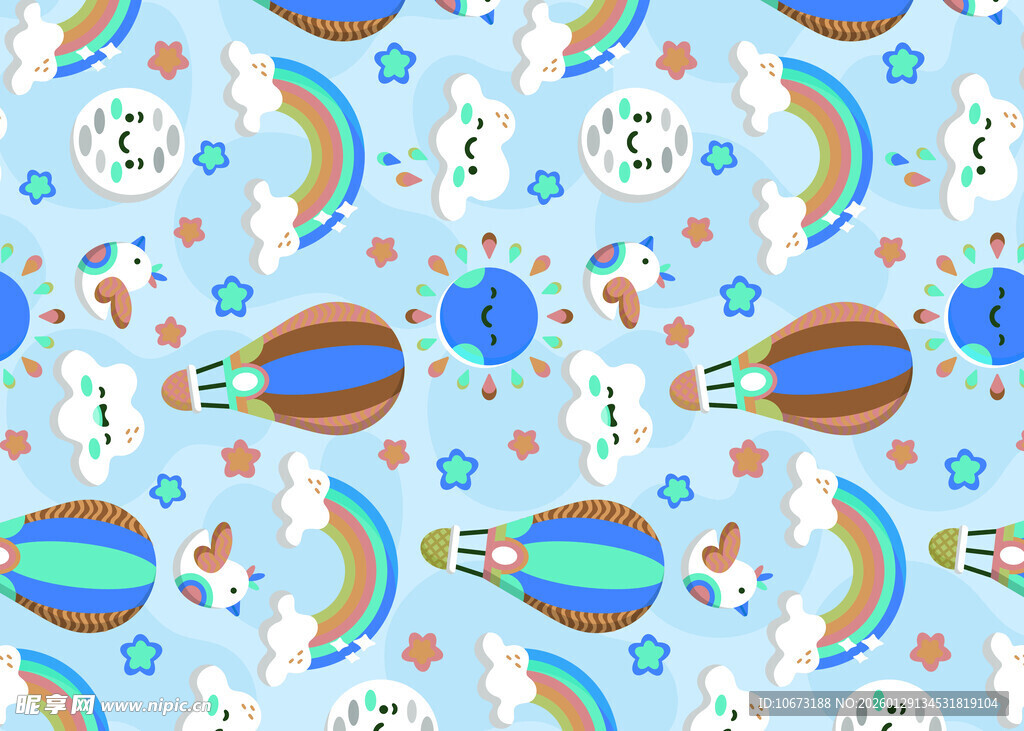 梦幻宇宙元素卡通图案
