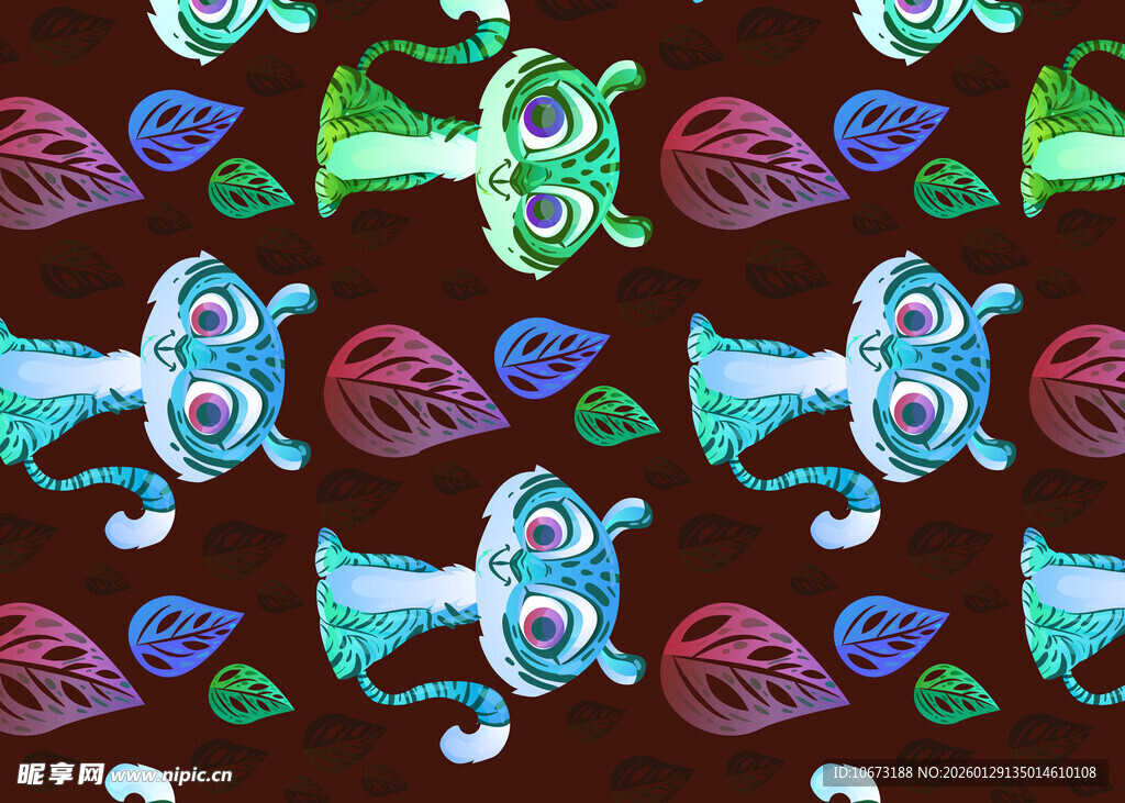 复古风卡通电话图案背景