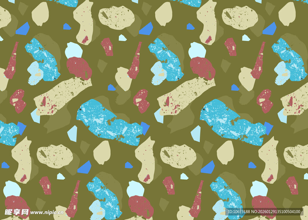 卡通动物图案的多彩背景