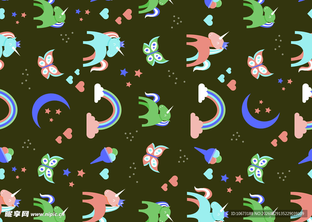 多彩抽象图案无缝背景