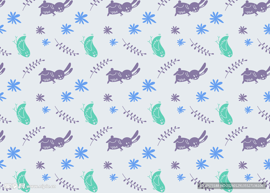 猫咪星星图案布料纹理