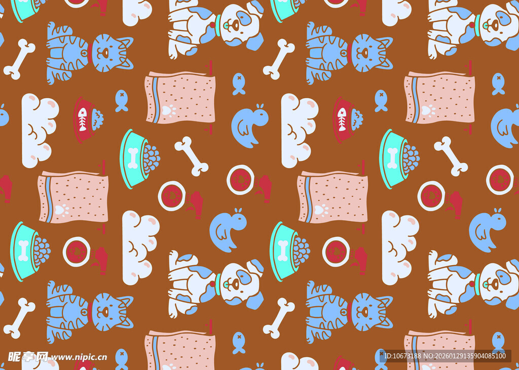 宠物用品图案背景图