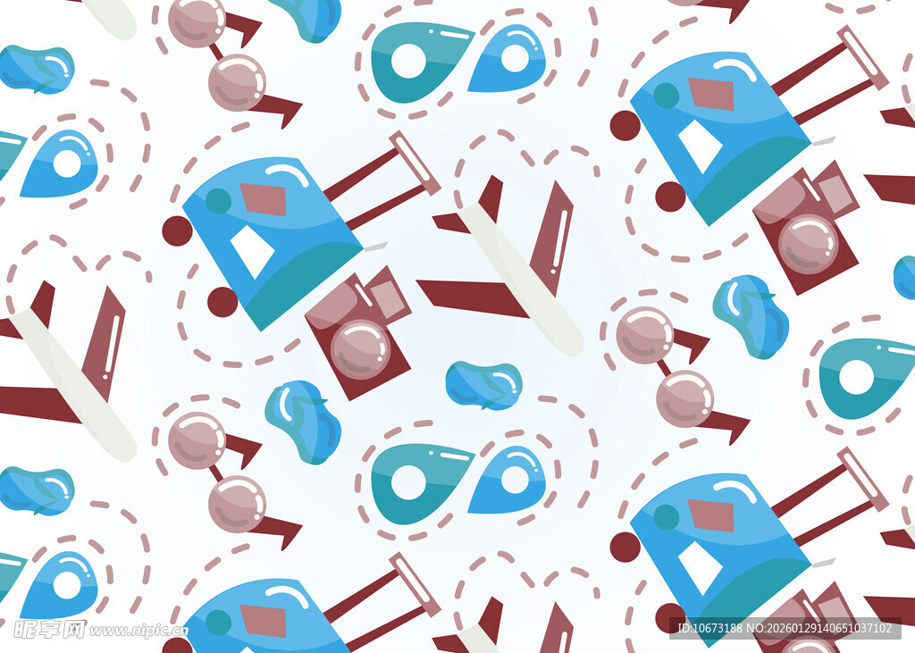 卡通工具图案背景
