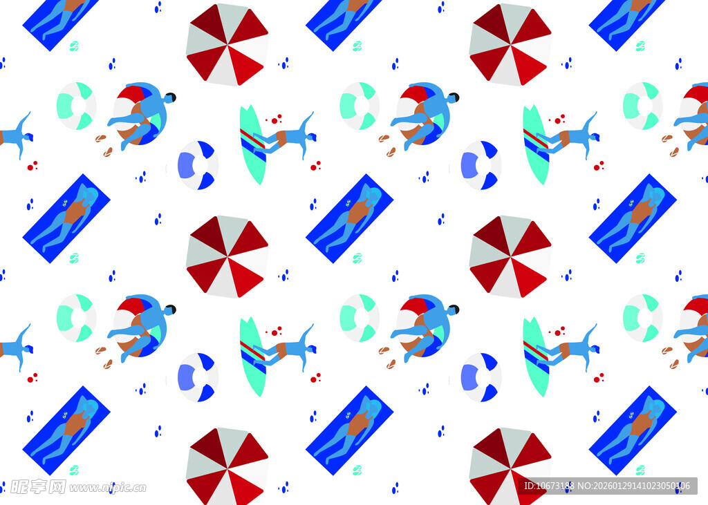 多彩几何图案无缝背景图
