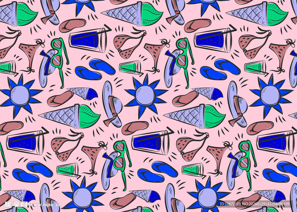 多彩几何图案装饰背景
