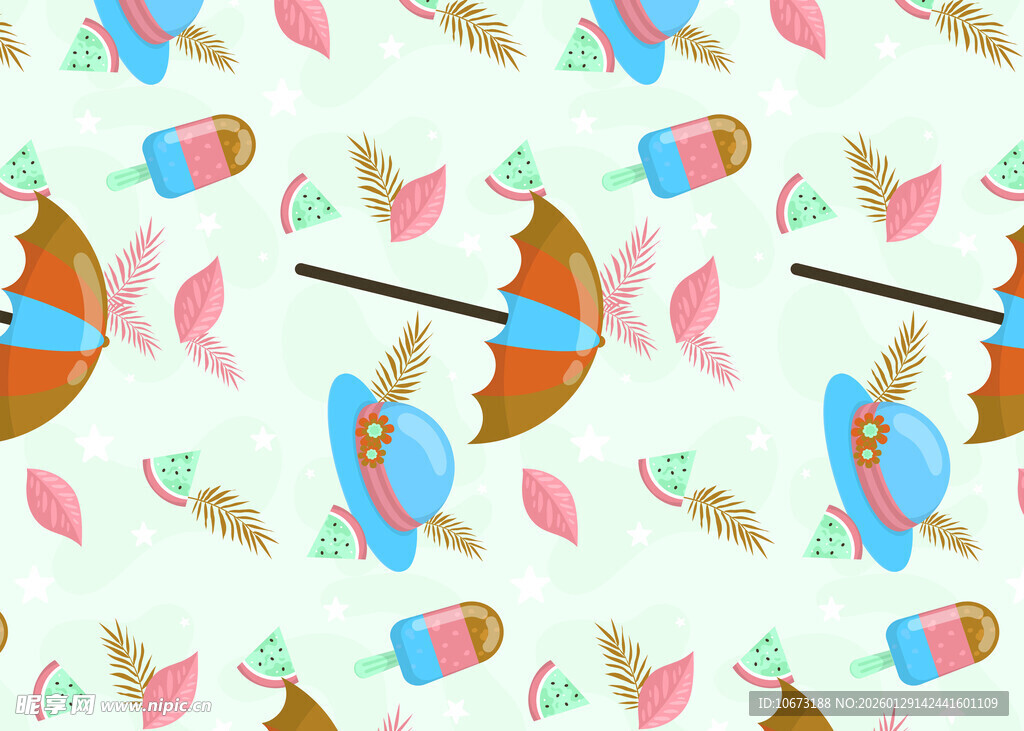 多彩冰淇淋图案背景