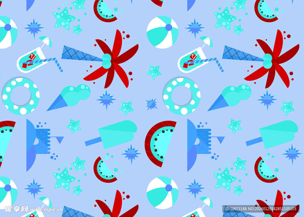 圣诞主题多彩图案背景