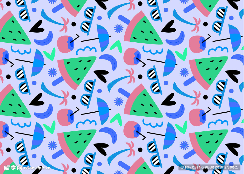 多彩几何图案无缝背景