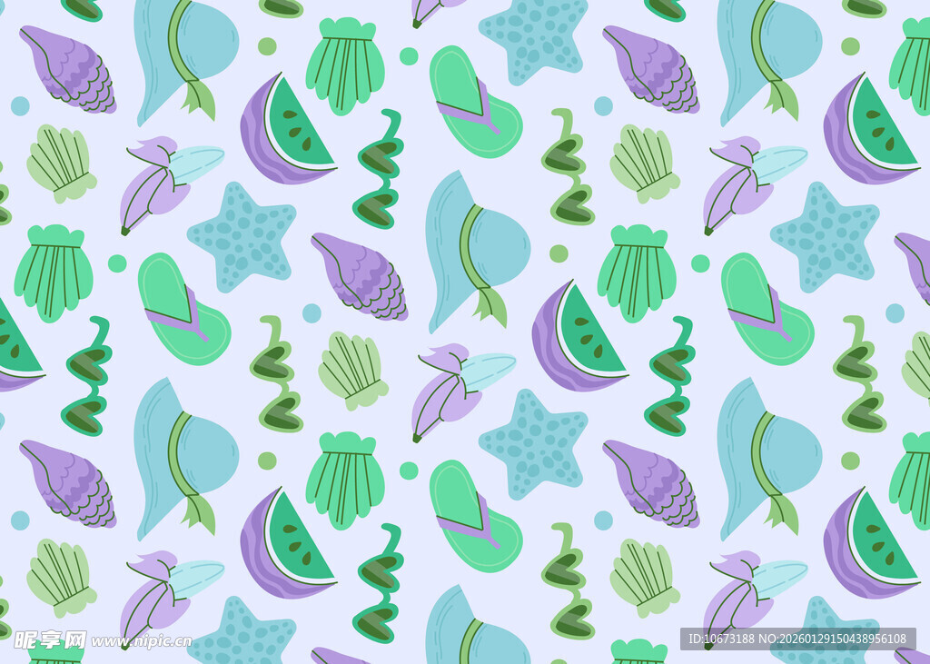 清新多彩几何图案背景