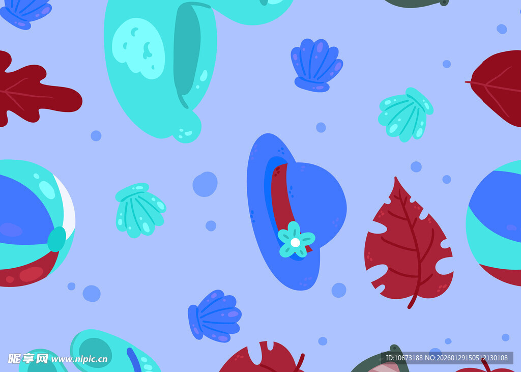 太空元素卡通图案背景