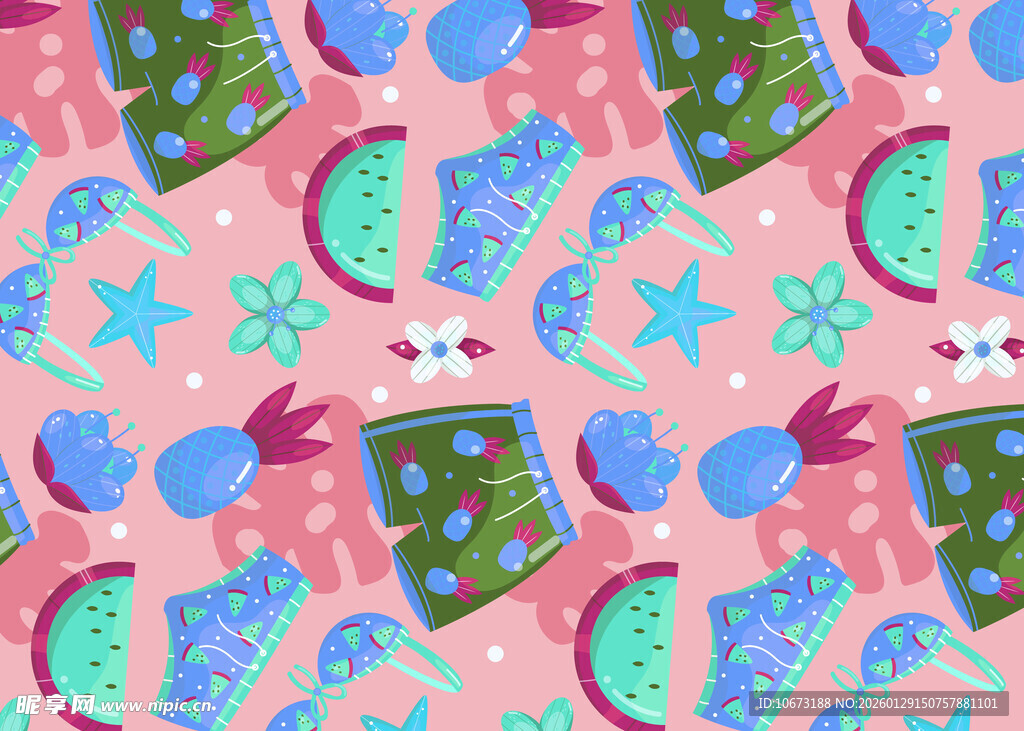 圣诞风多彩袜子图案设计