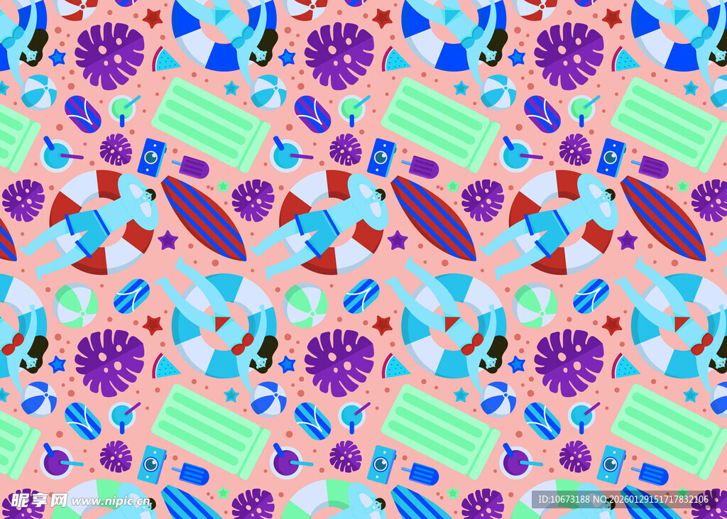 多彩细胞图案背景