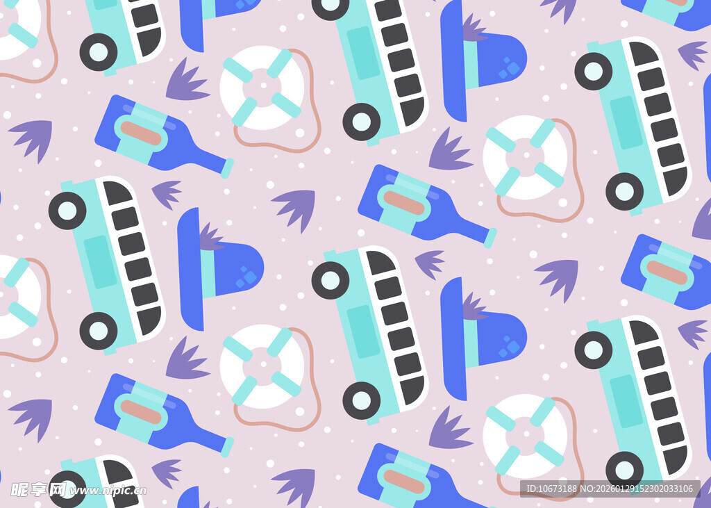 多彩轮滑鞋图案背景设计