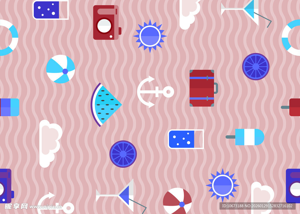 海洋主题图案背景设计