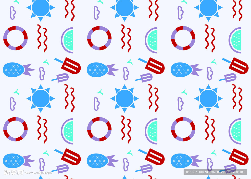 海洋元素图案背景