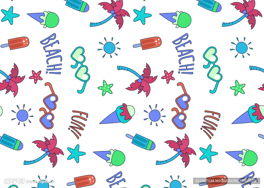 多彩节日装饰图案背景