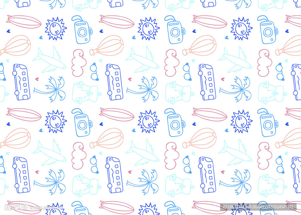 可爱卡通字母图案背景