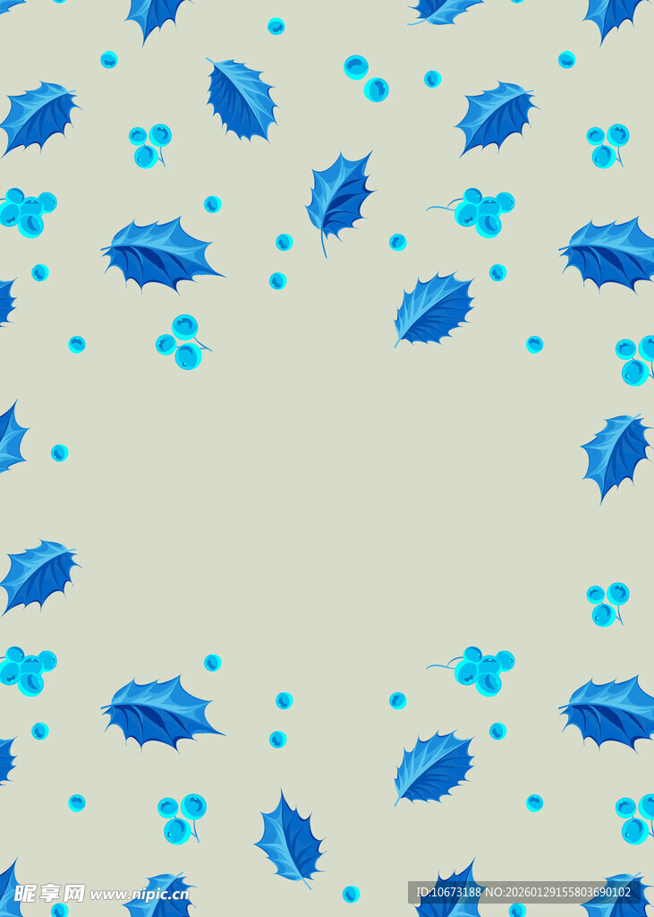 蓝色小鱼图案背景纹理