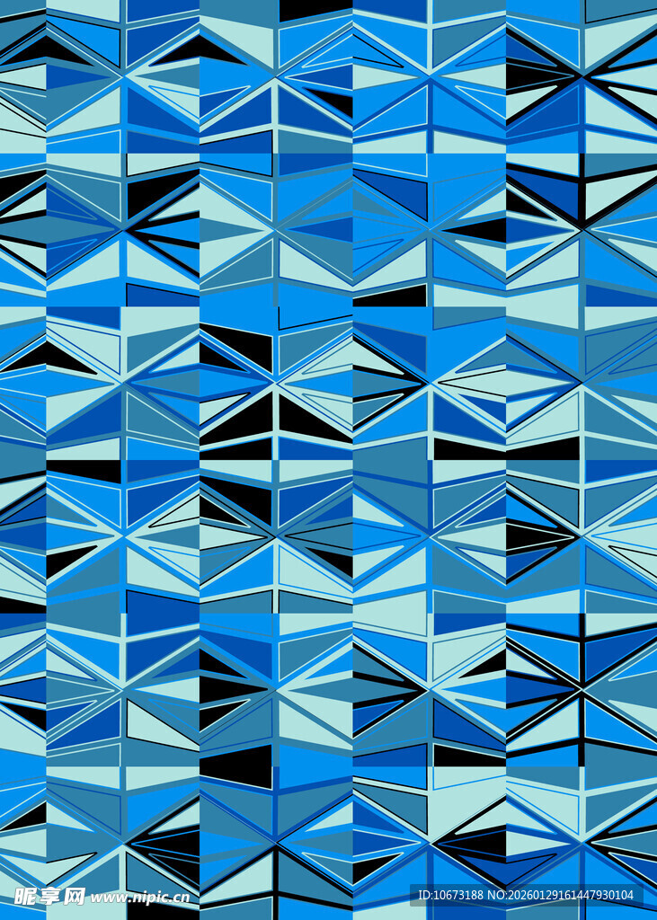 蓝色几何图案抽象背景