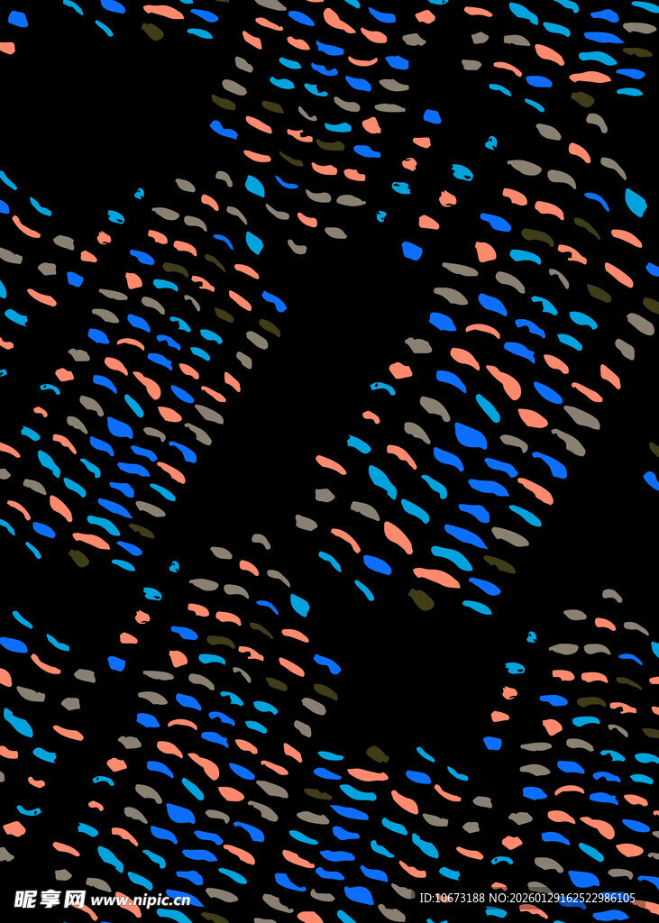 绚丽多彩的数字矩阵图案