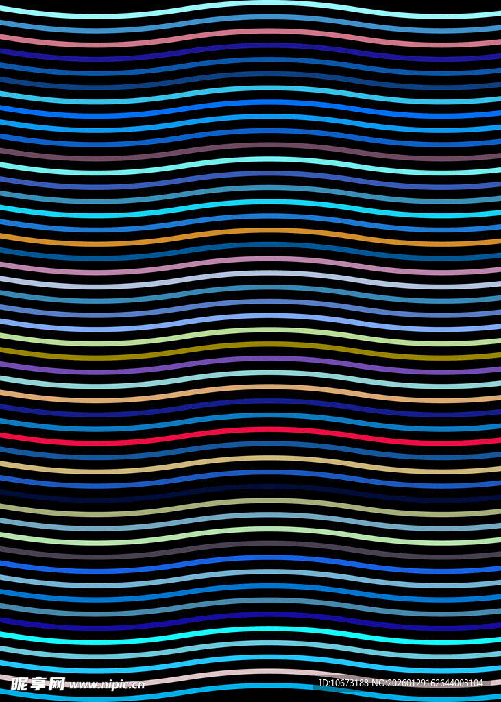多彩波浪条纹图案背景