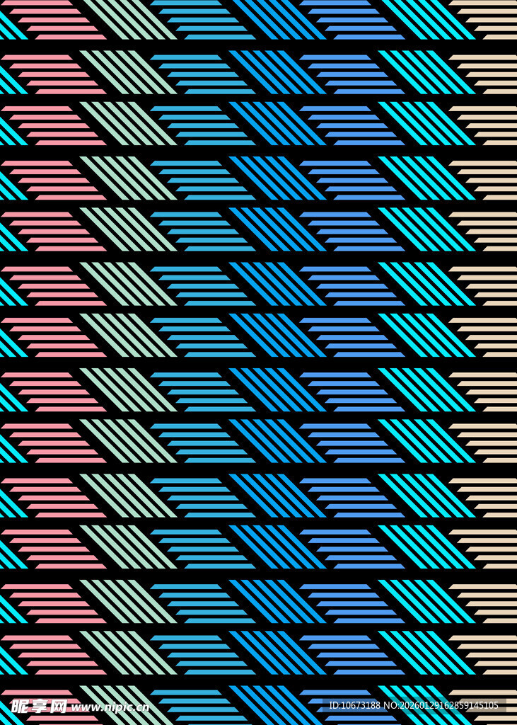 几何彩色锯齿图案纹理