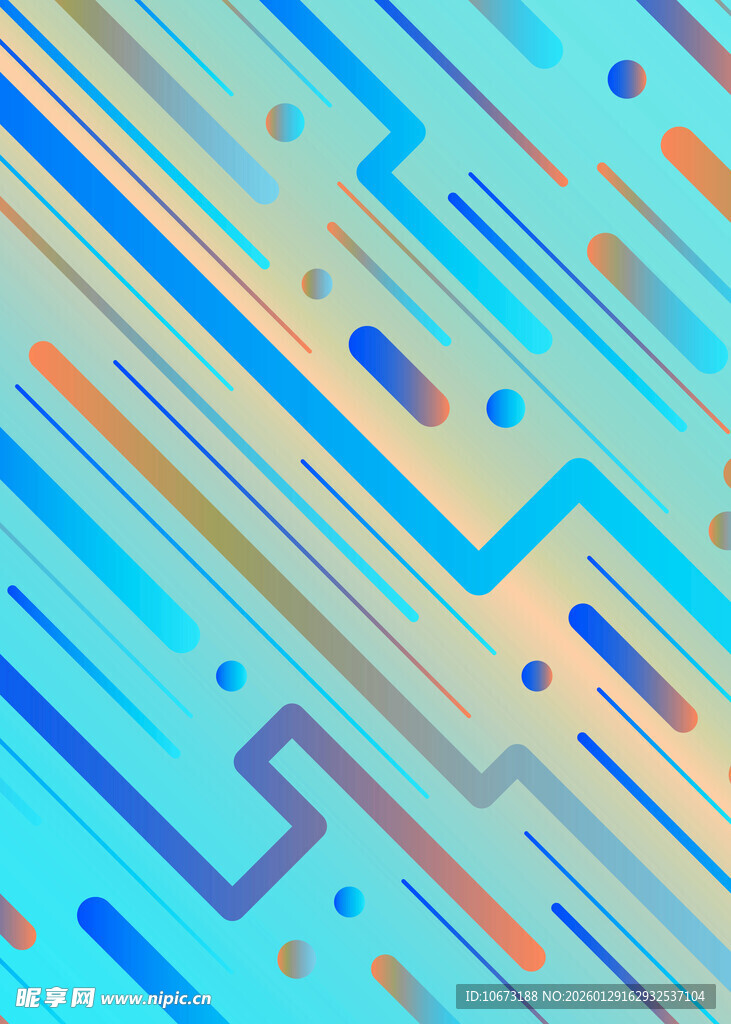 多彩几何线条抽象背景图