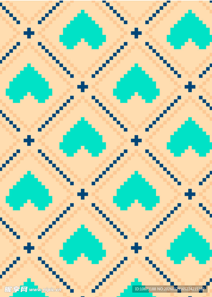 心形几何图案背景纹理