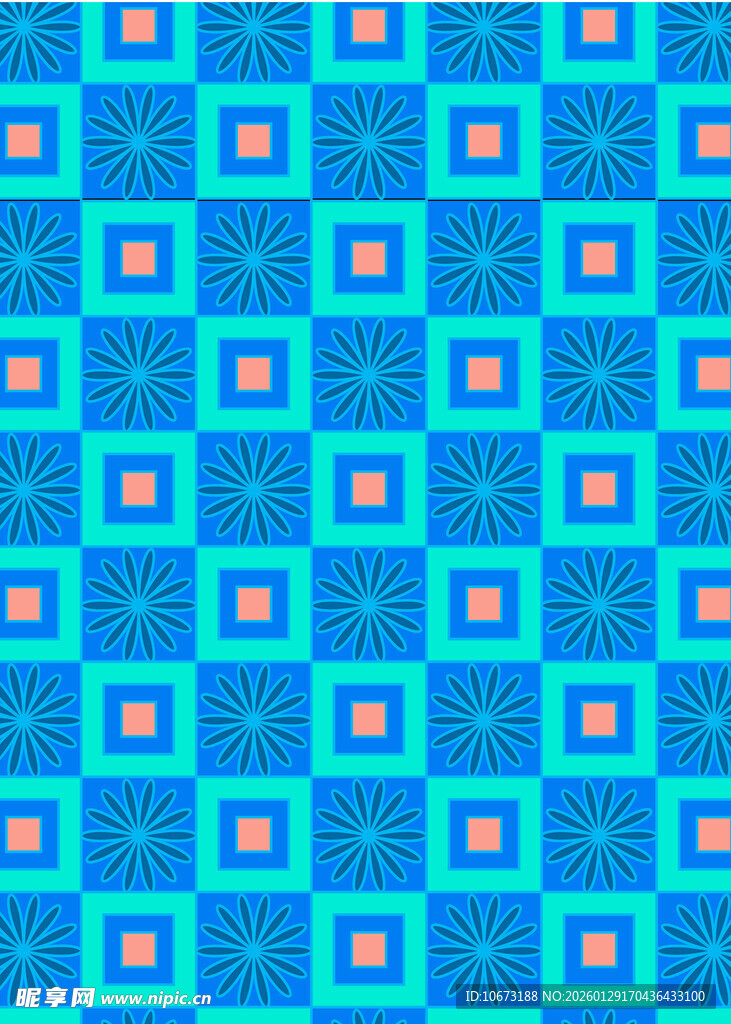 蓝粉几何图案背景纹理