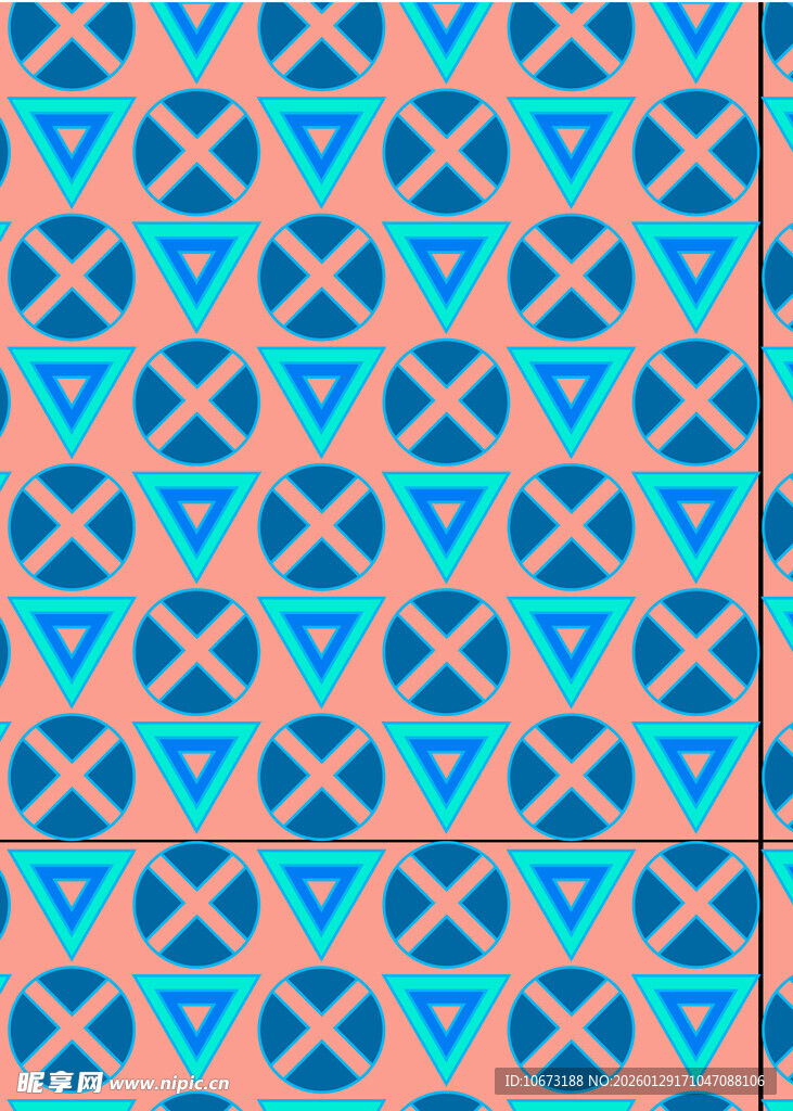 几何图案彩色无缝背景