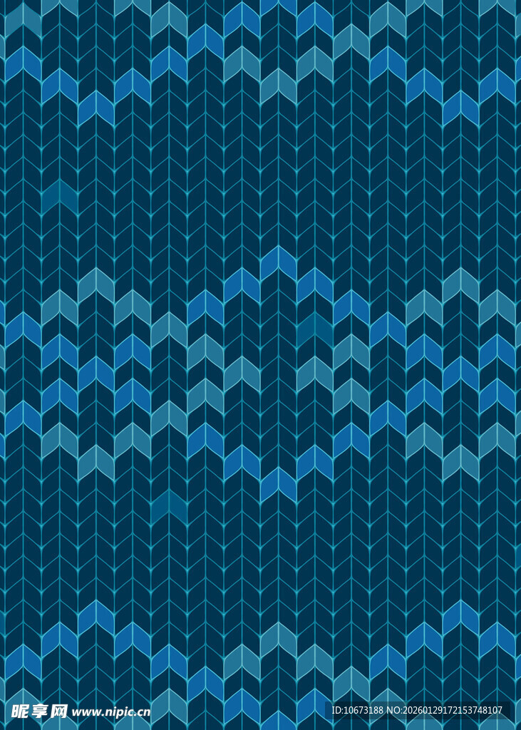 蓝色几何图案针织纹理