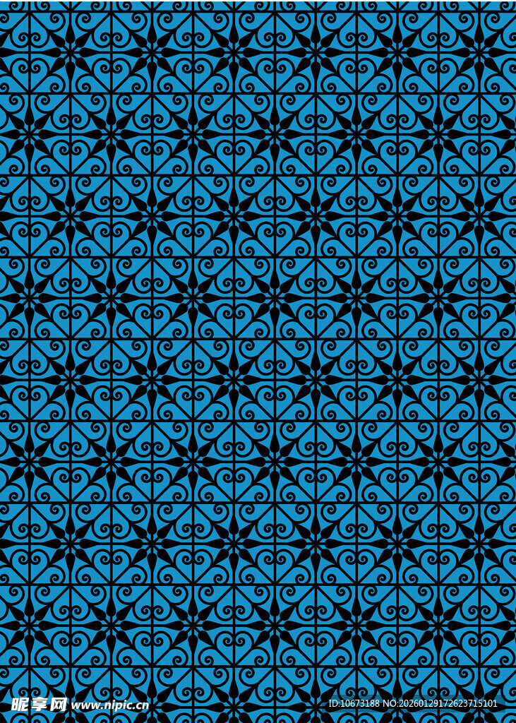 蓝色几何图案无缝背景