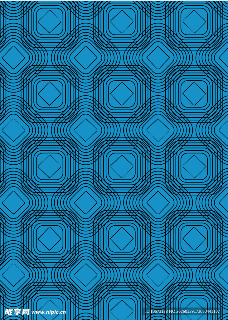 蓝色几何图案无缝背景