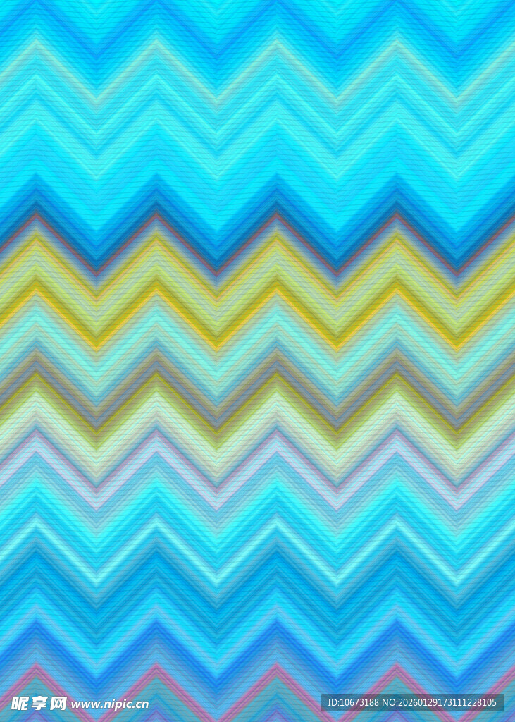 多彩锯齿波纹图案背景