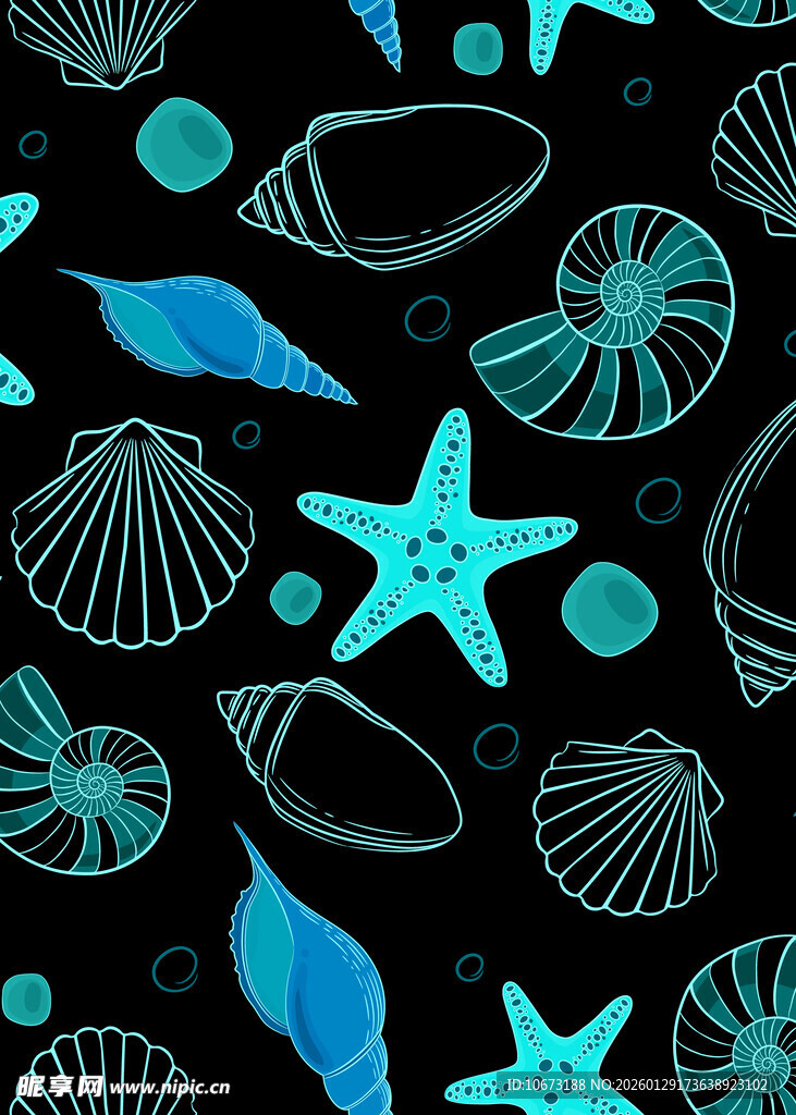 海洋元素图案背景